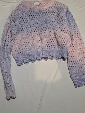 Heart and arrow girls 10-12 pink tie dye sweater #06